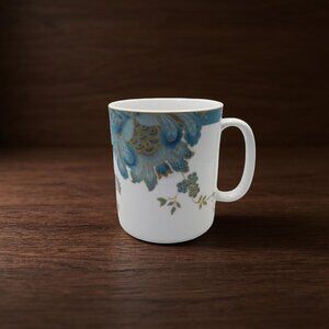 vintage 222fifth eliza teal dishwasher microwave safe large coffee mug